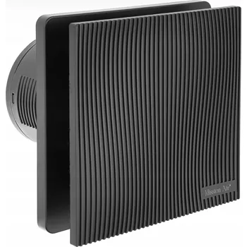 Domácí ventilátor KOUPELNOVÝ VENTILÁTOR Mission Air LINEA 120 HT Černý STYLOVÝ TICHÝ KLAPKA
