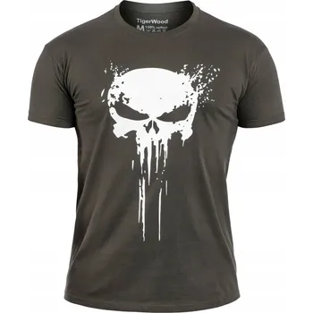 Pánské tričko Tričko pánské bavlněné T-shirt TigerWood Punisher - Khaki XL