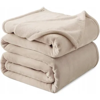 Prostěradlo Deka Xzhome z mikrovlákna 200 cm x 220 cm béžová