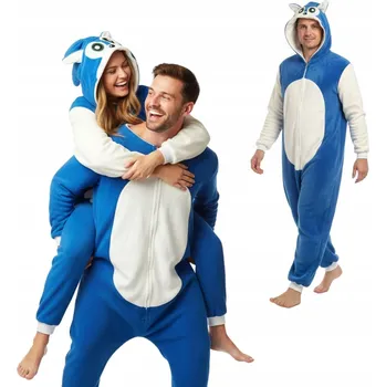 Karnevalový kostým Pyžamo Onesie Kigurumi Kostým Sonic S: 145 - 155 cm
