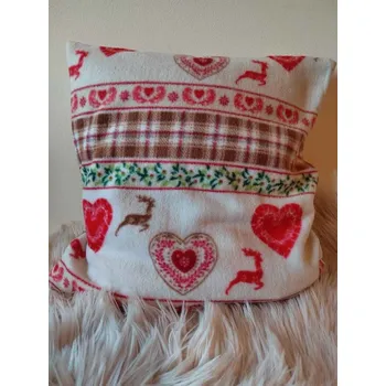 Povlak na dekorativní polštářek Povlak na polštář fleecový 42x42 cm vánoční motiv č.2, 1 ks Výplň PES duté vlákno 40x40 cm 350 g