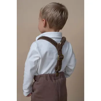 Kšandy Dětské šle Donsje Tjebbe Suspenders Stag 6031002 hnědá 88X, vel. 116