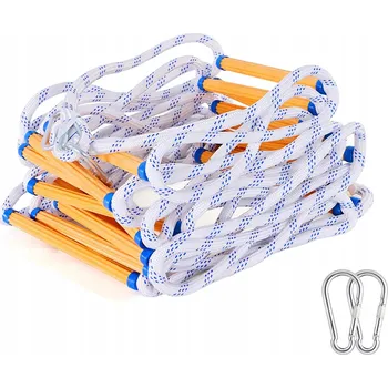 Žebřík 10m Žebřík s karabinou, nosnost 200 kg.