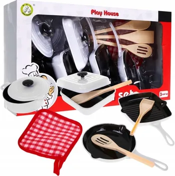 Hračka pro nejmenší Hračka Ramiz Play House ZDZ.NF5800A-7 Sada na vaření bílá 10 ks