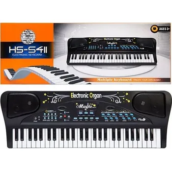 Hudební nástroj pro děti Elektronické klávesy Pianino pro děti Mikrofon 54 kláves