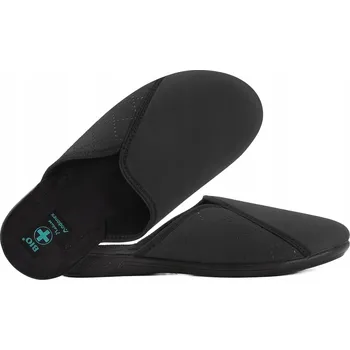 Pánské pantofle ADANEX 29998 TEXTILNÍ PÁNSKÉ DOMÁCÍ PAPUČE PANTOFLE NAZOUVÁKY BIO PU 42 Černá