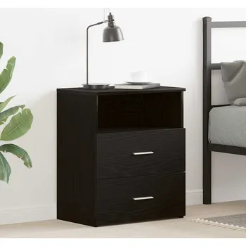 Ložnice Noční stolek Černý dub 50 x 32 x 60 cm kompozitní dřevo