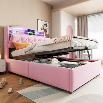 Postel Patrová postel Arhatreya moderní 90 x 200 cm růžová