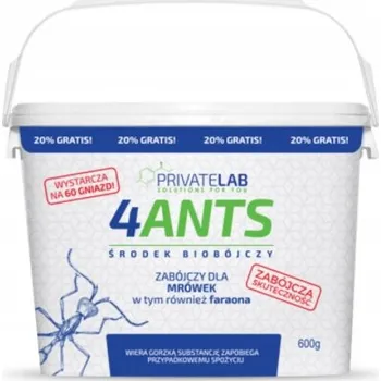 Přípravek proti hmyzu Prášek proti mravencům Private Lab 0,6 kg 600 ml