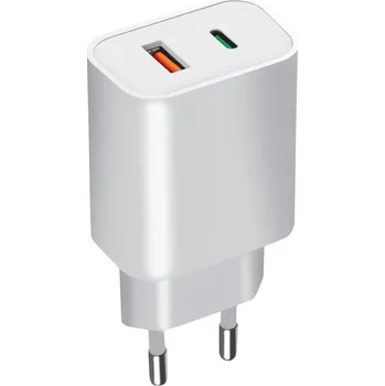 Síťová nabíječka USB C + USB - 20W TC20CU