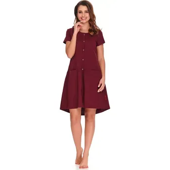 Dámská noční košile Dámská těhotenská košile 9445 wine - Doctornap bordó L