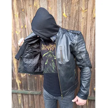 Moto bunda Pánská elegantní s kapucí BC101 - velikost kapuce