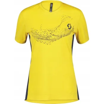 Dámské tričko Dámské cyklistické tričko SCOTT Trail Flow SS žlutá/modrá vel. S