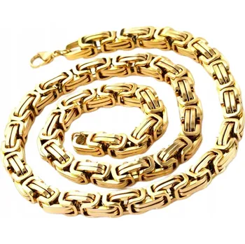 Řetízek ŘETÍZEK Męski Złoty Królewski Łańcuch Byzantský POZLACENÝ + DÁREK