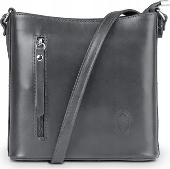 Kabelka Vera Pelle kabelka z pravé lícové kůže šedá