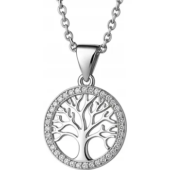 Náhrdelník STŘÍBRNÝ NÁHRDELNÍK STROMEK ŠTĚSTÍ OCEL CHIRURGICKÁ UŠLECHTILÁ 316L