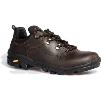 Dětská fitness obuv Pánská nízká turistická celokožená obuv EVERETT-Coimbra Hnědá 42