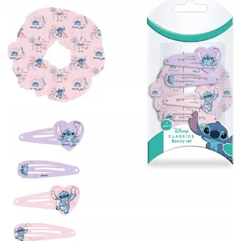 Gumičky sponky Střih frotky scrunchies Lilo & Stitch sada 5 ks