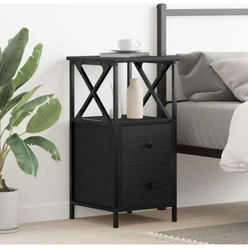 Ložnice Noční skříňka Černý dub 34 x 35,5 x 70 cm kompozitní dřevo