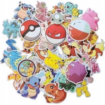 samolepka SAMOLEPKY 100 KUSŮ samolepek Pokémon Pikachu Kawaii pro děti