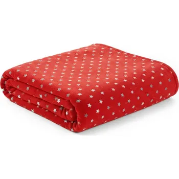 deka Deka vánoční, 200 × 150 cm, Christmas červená, 100 % polyester BH-3777