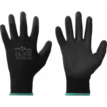 Pracovní rukavice Pracovní rukavice 24 pcs Černá 11 / XXL Polyester