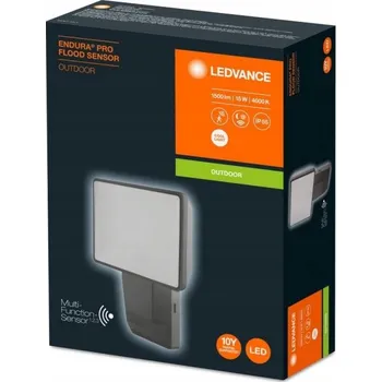LED Lampa Reflektor Zahradní Venkovní s Čidlem 15W 4000K IP55 LEDVANCE