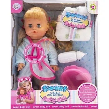 Panenka PANENKA MIMINKO , KTERÁ MLUVÍ, SMĚJE SE A ČŮRÁ S 3 INTERAKTIVNÍMI PŘÍSLUŠENSTVÍMI