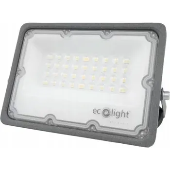 HALOGEN LED BÍLÝ STUDENÝ 30W 6500K 3000LM ČERNÝ ECOLIGHT IP65
