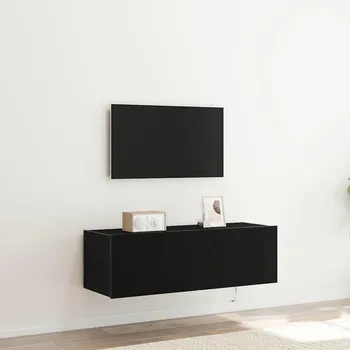 Nábytek TV wall cabinet Nástěnný 2 pcs Černý dub 100 x 35 x 31 cm
