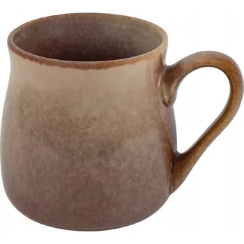 Keramický hrnek na čaj, hnědý a béžový, dárek "kubas"