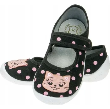 Chlapecké bačkory Dětské pantofle Papuče S PUNTÍKY s koženou vsadkou, polské RAWEKS D47 26