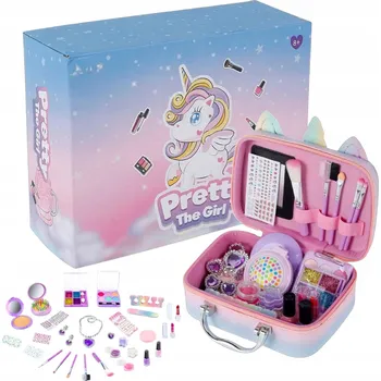 Obraz Sada na líčení pro děti kufřík jednorožec make-up bižuterie