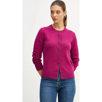 Dámské oblečení Vlněný kardigan United Colors of Benetton 103ME500L fialová 44X, vel. S