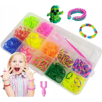 kreativní sada Velká sada na výrobu náramků z gumiček gumičky div pro holčičku