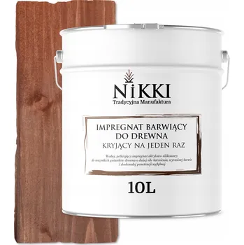 Lak na dřevo IMPREGNACE NA DŘEVO EXTRA LAZURA OCHRANNÁ S BARVOU JEDNOVRSTVÁ TMAVÝ OŘECH 10L