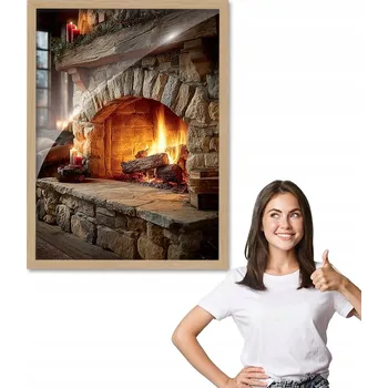 Obraz Obraz s rámem ÚTULNÝ KRB, dřevěný rámeček 50x70, na stěnu do obýváku