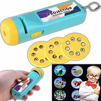 Hračka pro nejmenší PROJEKTOR BATERKA PROMÍTÁ 24 OBRÁZKŮ HRAČKA HRAČKY PRO DĚTI