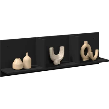 police Nástěnná skříňka 100 x 16,5 x 30 cm černá kompozitní dřevo