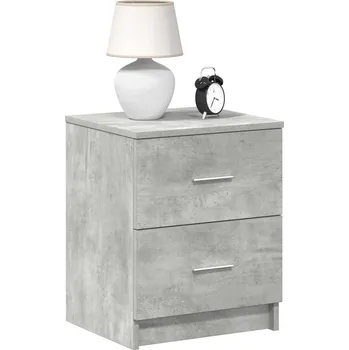 Nábytek Noční stolky 2 ks se 2 zásuvkami betonově šedé 40 x 36 x 50 cm