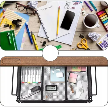 Psací stůl ORGANIZÉR POD STŮL SE SÍŤKOU NEVIDITELNÝ PRO DOMÁCÍ SKLADOVÁNÍ