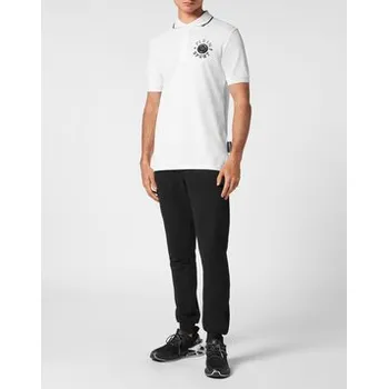 Pánská košile Plein Sport Polokošile 13033 Bílá Slim Fit L