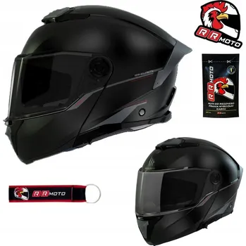 Helma na motorku Motocyklová přilba vyklápěcí MT ATOM 2 SV černá matná M ECE R22-06 DOT