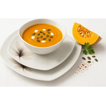 Talíř Jídelní servis , 1 x 8 DÍLŮ sada talířů pro 6 osob, porcelán MAGNOLIE 3015