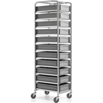 Vozík na přepravky TRAM/AJ EURO, s 11 přepravkami