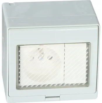 Elektrická zásuvka Atlo nástěnná Elektrická Zásuvka šedá