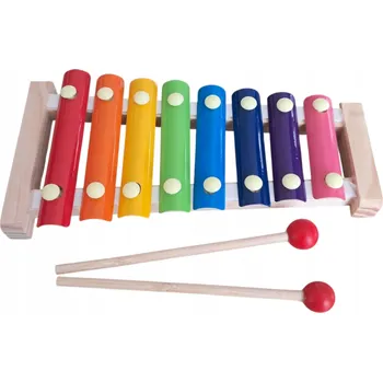 Dřevěná hračka Dřevěné xylofony hračka k hraní, hudební nástroj pro děti, 24 cm