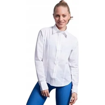 Dámská košile Dámská košile RUSSELL s krátkým rukávem, bílá, bez vzoru R932F 30 XL, velikost XL