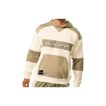 Pánská mikina Mikina S25 Bauer Gamechanger Hoodie Béžová SR, Velikost SR M (175 - 180 cm)