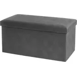 Tmavě šedý sametový taburet Estela – Casa Selección ID_1707654